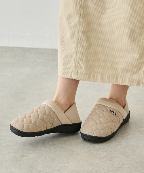 MEI（メイ）の「【MEI】キルティング モックシューズ（スリッポン・レディース・ブラック/ベージュ/カーキ/ブラウン/グレイッシュベージュ・M/L）」の9枚目の写真