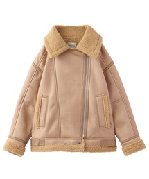 MILKFED. | FAUX MOUTON RIDERS JACKET(ムートンコート)