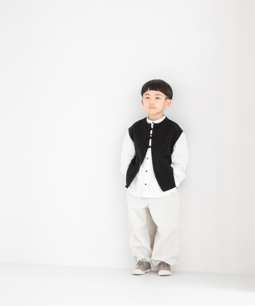 LOWRYS FARM（ローリーズファーム）の「ニットチャイナベスト　356912（ベスト・キッズ・アイボリー/ブラック/ライム・110cm/120cm/130cm/140cm/150cm）」の15枚目の写真