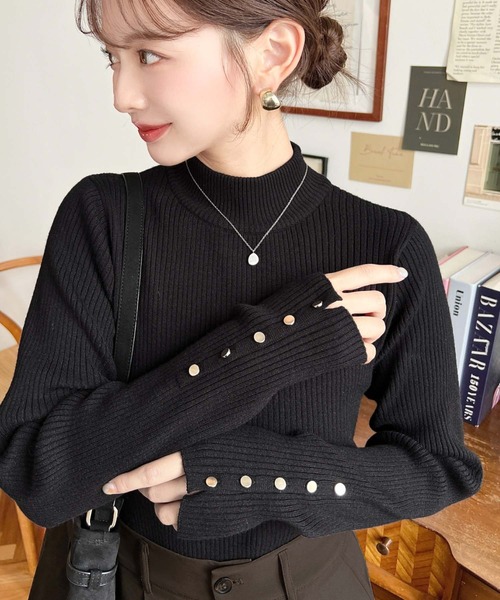 セール】【累計販売枚数6万枚突破！】12G 袖口ボタンボトルネック