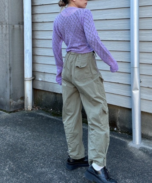 FIG&VIPER（フィグアンドバイパー）の「かぎ編みニットカーディガン（カーディガン/ボレロ・レディース・パープル/オレンジ・FREE）」の19枚目の写真