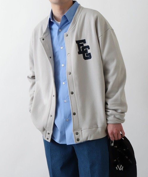 ZIP FIVE（ジップファイブ）の「【ZIP FIVE】【e.g.】ビッグシルエット ワンポイントスウェット スナップカーディガン（カーディガン/ボレロ・レディース・ブラック/ネイビー/ブラウン/アイボリー/杢グレー・MEDIUM/LARGE/X-LARGE）」の3枚目の写真