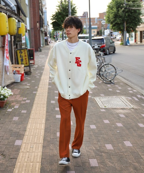 ZIP FIVE（ジップファイブ）の「【ZIP FIVE】【e.g.】ビッグシルエット ワンポイントスウェット スナップカーディガン（カーディガン/ボレロ・レディース・ブラック/ネイビー/ブラウン/アイボリー/杢グレー・MEDIUM/LARGE/X-LARGE）」の9枚目の写真