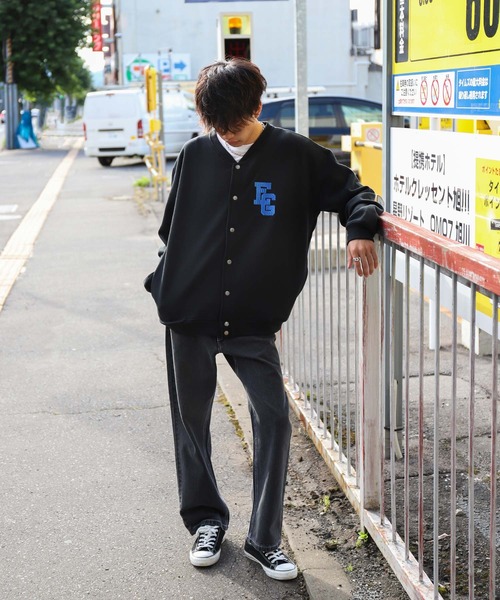 ZIP FIVE（ジップファイブ）の「【ZIP FIVE】【e.g.】ビッグシルエット ワンポイントスウェット スナップカーディガン（カーディガン/ボレロ・レディース・ブラック/ネイビー/ブラウン/アイボリー/杢グレー・MEDIUM/LARGE/X-LARGE）」の11枚目の写真