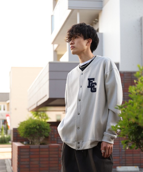 ZIP FIVE（ジップファイブ）の「【ZIP FIVE】【e.g.】ビッグシルエット ワンポイントスウェット スナップカーディガン（カーディガン/ボレロ・レディース・ブラック/ネイビー/ブラウン/アイボリー/杢グレー・MEDIUM/LARGE/X-LARGE）」の13枚目の写真