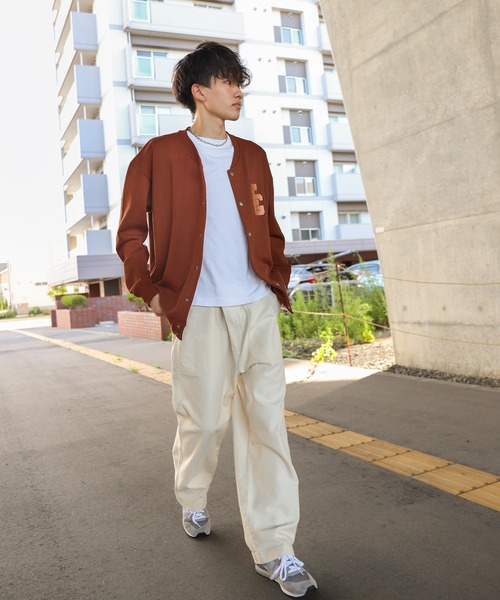 ZIP FIVE（ジップファイブ）の「【ZIP FIVE】【e.g.】ビッグシルエット ワンポイントスウェット スナップカーディガン（カーディガン/ボレロ・レディース・ブラック/ネイビー/ブラウン/アイボリー/杢グレー・MEDIUM/LARGE/X-LARGE）」の18枚目の写真