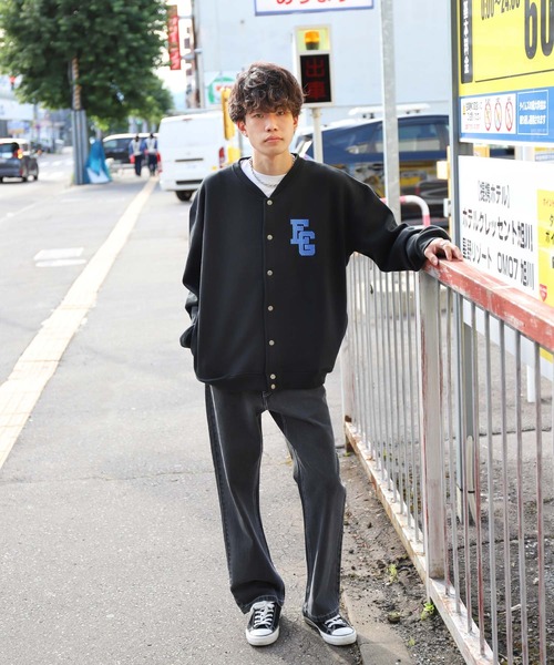 ZIP FIVE（ジップファイブ）の「【ZIP FIVE】【e.g.】ビッグシルエット ワンポイントスウェット スナップカーディガン（カーディガン/ボレロ・レディース・ブラック/ネイビー/ブラウン/アイボリー/杢グレー・MEDIUM/LARGE/X-LARGE）」の12枚目の写真