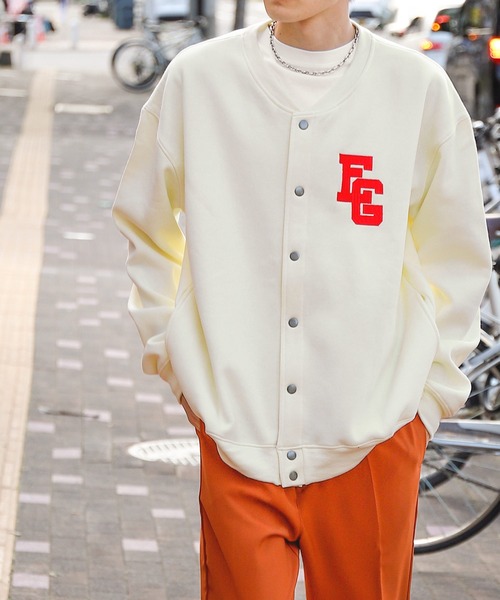 ZIP FIVE（ジップファイブ）の「【ZIP FIVE】【e.g.】ビッグシルエット ワンポイントスウェット スナップカーディガン（カーディガン/ボレロ・レディース・ブラック/ネイビー/ブラウン/アイボリー/杢グレー・MEDIUM/LARGE/X-LARGE）」の6枚目の写真