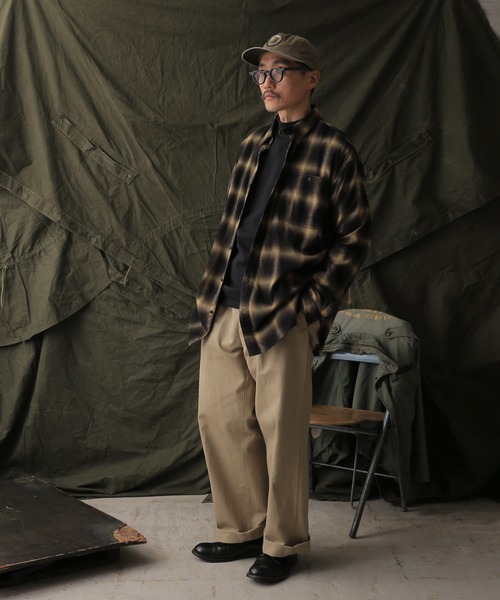 WAIPER.inc（ワイパーインク）の「Cal Cru カルクルー ヘビーウェイトロングスリーブモックネックT（Tシャツ/カットソー・メンズ・グレー/ネイビー/ブラック/ホワイト/グリーン・L/XL/S/M）」の10枚目の写真