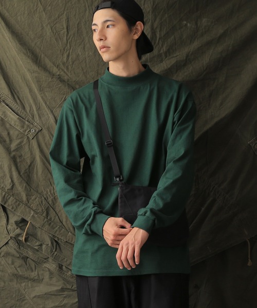 WAIPER.inc（ワイパーインク）の「Cal Cru カルクルー ヘビーウェイトロングスリーブモックネックT（Tシャツ/カットソー・メンズ・グレー/ネイビー/ブラック/ホワイト/グリーン・L/XL/S/M）」の16枚目の写真