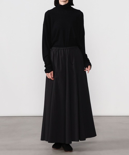 Morris & Sons（モリスアンドサンズ）の「MORRIS & SONS | ボリュームギャザースカート WOMEN（スカート・レディース・ブラック/ベージュ・FREE）」の4枚目の写真