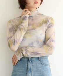 水彩アートパワーメッシュトップス
