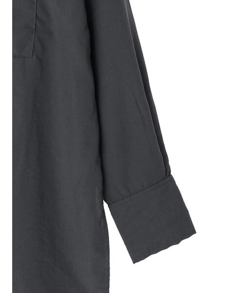 Green　Parks（グリーンパークス）の「比翼バンドカラーシャツ*（シャツ/ブラウス・レディース・ダークグレー/マスタード/ライトベージュ・FREE）」の19枚目の写真