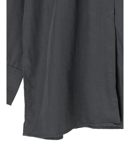 Green　Parks（グリーンパークス）の「比翼バンドカラーシャツ*（シャツ/ブラウス・レディース・ダークグレー/マスタード/ライトベージュ・FREE）」の20枚目の写真