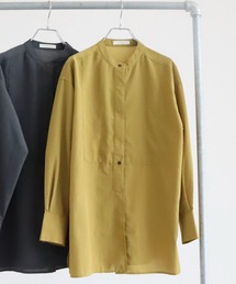 Green　Parks | 比翼バンドカラーシャツ*(シャツ/ブラウス)