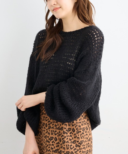 FREE'S MART（フリーズマート）の「◆前後2Wayモヘアライクルーズニット（ニット/セーター・レディース・ブラック/ピンク/ベージュ/ホワイト・FREE）」の18枚目の写真