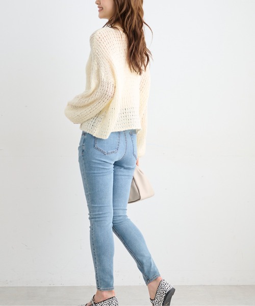 FREE'S MART（フリーズマート）の「◆前後2Wayモヘアライクルーズニット（ニット/セーター・レディース・ブラック/ピンク/ベージュ/ホワイト・FREE）」の10枚目の写真