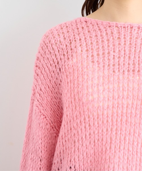 FREE'S MART（フリーズマート）の「◆前後2Wayモヘアライクルーズニット（ニット/セーター・レディース・ブラック/ピンク/ベージュ/ホワイト・FREE）」の21枚目の写真