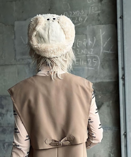 polcadot（ポルカドット）の「COTTON FLGHT CAP／コットン フライトキャップ（キャップ・メンズ・ブルー/ブラック/アイボリー・FREE）」の9枚目の写真