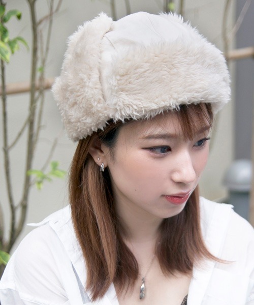 polcadot（ポルカドット）の「COTTON FLGHT CAP／コットン フライトキャップ（キャップ・メンズ・ブルー/ブラック/アイボリー・FREE）」の10枚目の写真