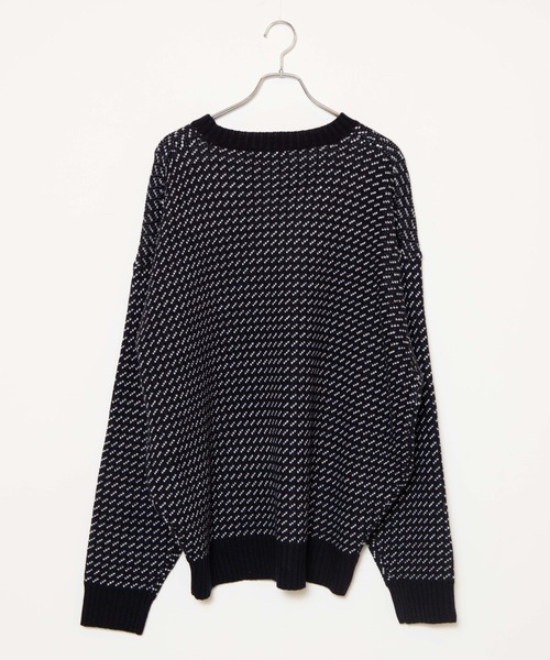 WEGO（ウィゴー）の「WEGO/バーズアイBIGプルオーバー（ニット/セーター・メンズ・オフホワイト/ネイビー・MEDIUM/LARGE）」の22枚目の写真