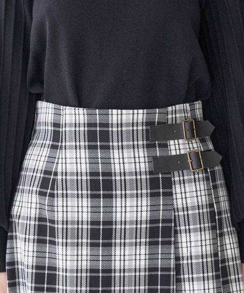 ROPE' PICNIC（ロペピクニック）の「【WEB限定カラー:グリーン】着丈が選べる/チェックキルトスカート/リンクコーデ（スカート・レディース・ホワイト系その他/ベージュ系その他/グリーン系その他/ブルー系その他・38/40）」の19枚目の写真