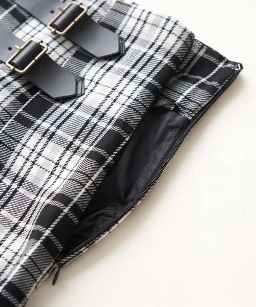 ROPE' PICNIC（ロペピクニック）の「【WEB限定カラー:グリーン】着丈が選べる/チェックキルトスカート/リンクコーデ（スカート・レディース・ホワイト系その他/ベージュ系その他/グリーン系その他/ブルー系その他・38/40）」の13枚目の写真