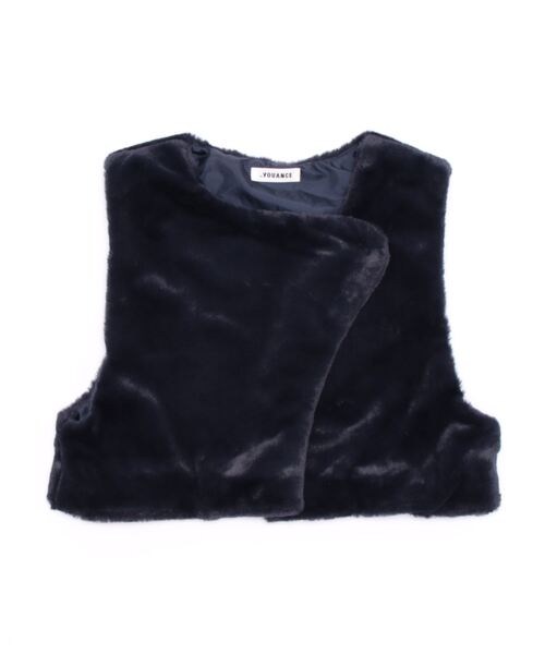 byYOUANCE(バイユアンス)の「フェイクファーベスト(ベスト・レディース・ネイビー/ブラウン・FREE)」の19枚目の写真