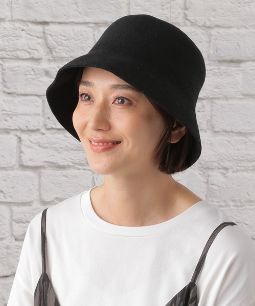 LEPSIM（レプシィム）の「フェルトバケットハット　294859（ハット・レディース・ブラック/ブラウン/アイボリー・ONE SIZE）」の5枚目の写真