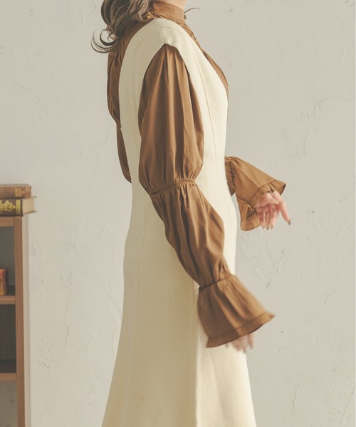 Ambre Neige(アンブルネージュ)の「ハシゴレースブラウス/【WEB/EC限定商品】(シャツ/ブラウス・レディース・ベージュ/オフホワイト/ライトブラウン・FREE)」の12枚目の写真