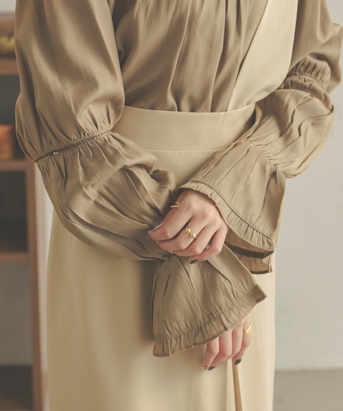 Ambre Neige(アンブルネージュ)の「ハシゴレースブラウス/【WEB/EC限定商品】(シャツ/ブラウス・レディース・ベージュ/オフホワイト/ライトブラウン・FREE)」の15枚目の写真