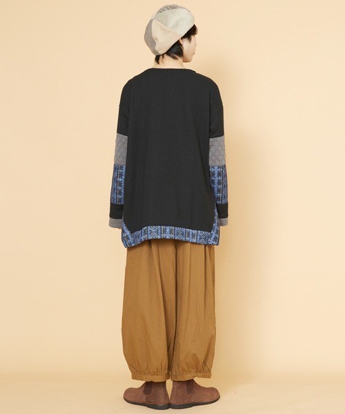 チャイハネ（チャイハネ）の「【チャイハネ】プリリアMEN'Sパッチワークプルオーバー（その他トップス・メンズ・ブラック/ベージュ/ブルー・FREE）」の7枚目の写真