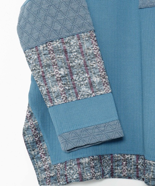 チャイハネ（チャイハネ）の「【チャイハネ】プリリアMEN'Sパッチワークプルオーバー（その他トップス・メンズ・ブラック/ベージュ/ブルー・FREE）」の14枚目の写真