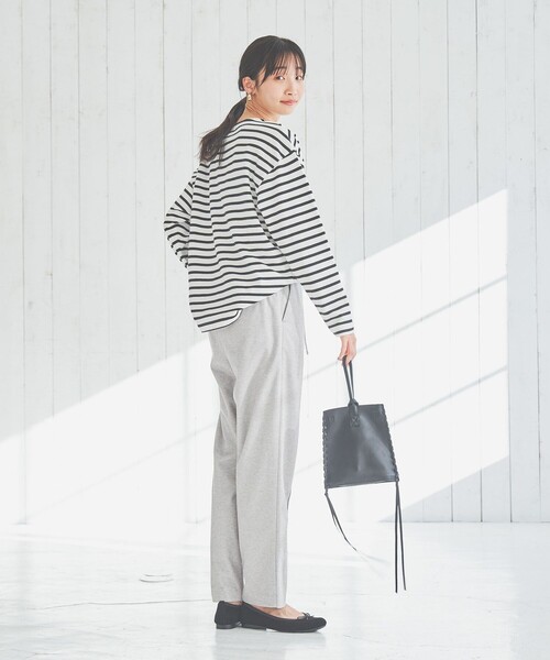 coen(コーエン)の「モイスチャータッチテーパードパンツ#(その他パンツ・レディース・ライトグレー/ダークグレー/オフホワイト/ブラウン/ライトブルー・S/M/L)」の8枚目の写真