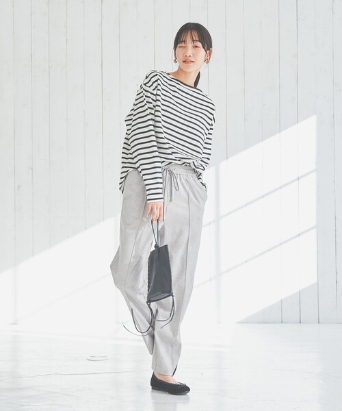 coen(コーエン)の「モイスチャータッチテーパードパンツ#(その他パンツ・レディース・ライトグレー/ダークグレー/オフホワイト/ブラウン/ライトブルー・S/M/L)」の9枚目の写真
