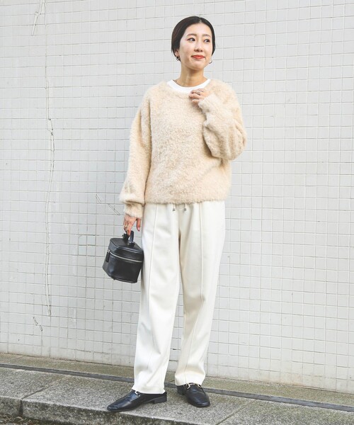 coen(コーエン)の「モイスチャータッチテーパードパンツ#(その他パンツ・レディース・ライトグレー/ダークグレー/オフホワイト/ブラウン/ライトブルー・S/M/L)」の12枚目の写真