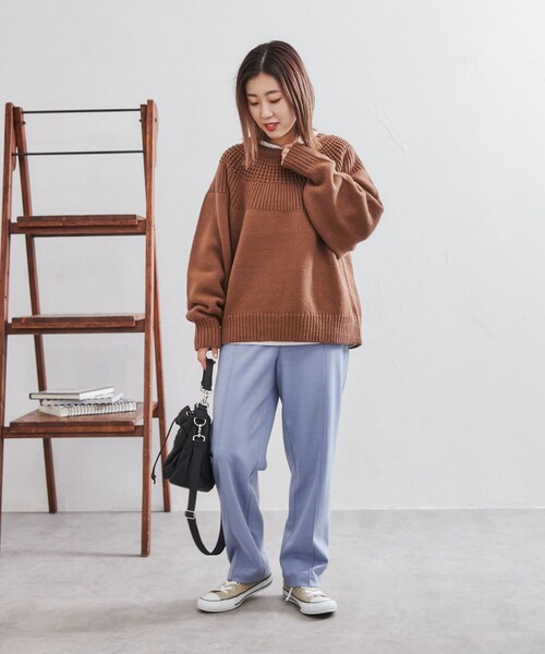 coen(コーエン)の「モイスチャータッチテーパードパンツ#(その他パンツ・レディース・ライトグレー/ダークグレー/オフホワイト/ブラウン/ライトブルー・S/M/L)」の14枚目の写真