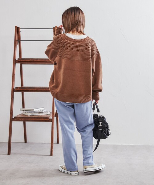 coen(コーエン)の「モイスチャータッチテーパードパンツ#(その他パンツ・レディース・ライトグレー/ダークグレー/オフホワイト/ブラウン/ライトブルー・S/M/L)」の16枚目の写真