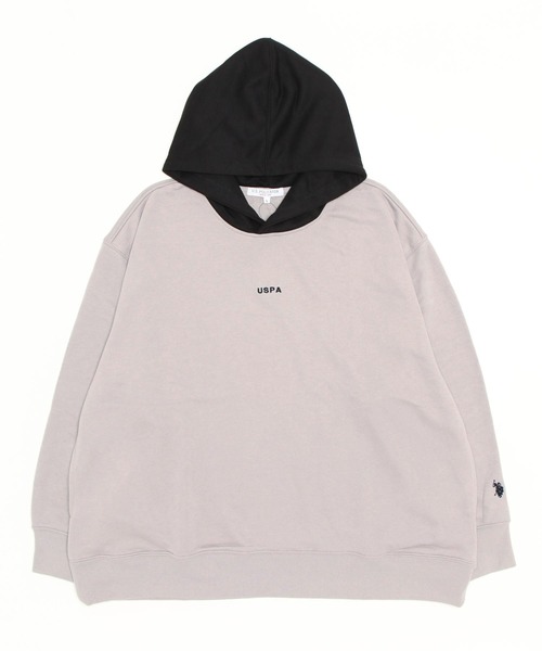 U.S. POLO ASSN.(ユーエスポロアッスン)の「U.S. POLO ASSN. / ユーエスポロアッスン 別注 コラボ オーバーサイズ 裏毛 配色 スウェット パーカー(パーカー・メンズ・ブラック/ブラック系その他/ベージュ/ベージュ系その他・MEDIUM/LARGE)」の15枚目の写真