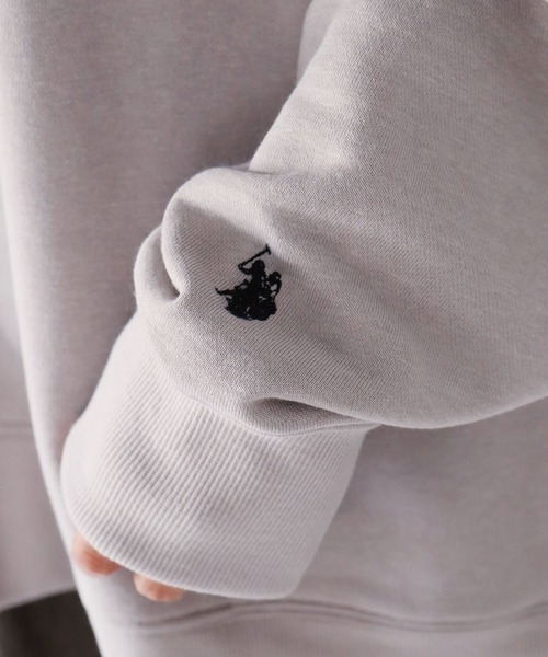 U.S. POLO ASSN.(ユーエスポロアッスン)の「U.S. POLO ASSN. / ユーエスポロアッスン 別注 コラボ オーバーサイズ 裏毛 配色 スウェット パーカー(パーカー・メンズ・ブラック/ブラック系その他/ベージュ/ベージュ系その他・MEDIUM/LARGE)」の17枚目の写真