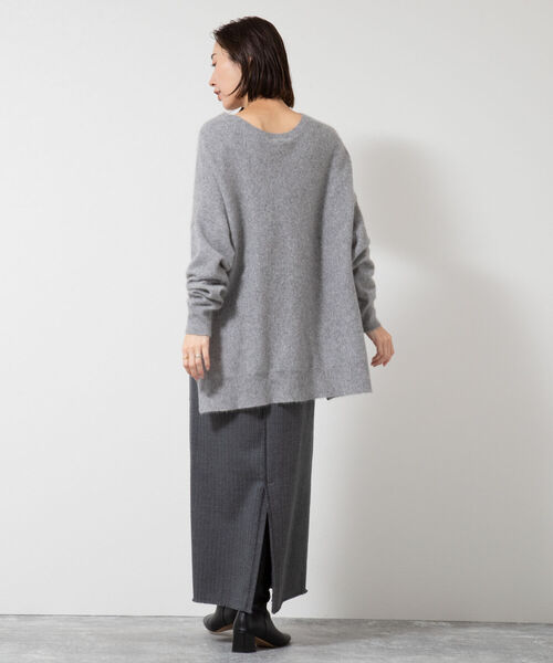 NOLLEY’S（ノーリーズ）の「フラノフリンジロングタイトスカート（スカート・レディース・グレー系その他3/ベージュ系その他3・38/36）」の22枚目の写真