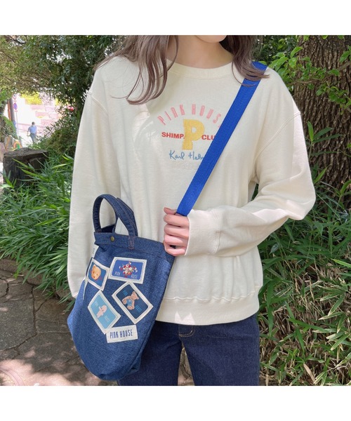 PINK HOUSE（ピンクハウス）の「ロゴトレーナー（スウェット・レディース・レッド/ピンク/オフホワイト・フリー）」の5枚目の写真