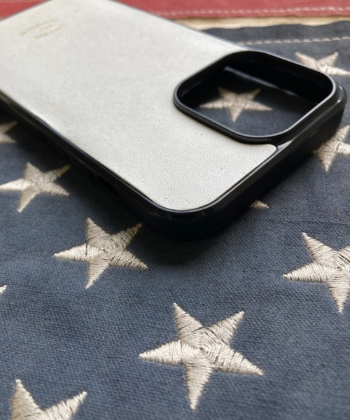 TIDEWAY（タイドウェイ）の「Ag+LEATHER BLACK&WHITE 抗菌 Iphone 14 ProMAX (6.7inch)（スマホケース/カバー・レディース・ホワイト/ブラック・FREE）」の5枚目の写真