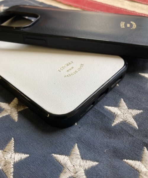 TIDEWAY（タイドウェイ）の「Ag+LEATHER BLACK&WHITE 抗菌 Iphone 14 ProMAX (6.7inch)（スマホケース/カバー・レディース・ホワイト/ブラック・FREE）」の6枚目の写真