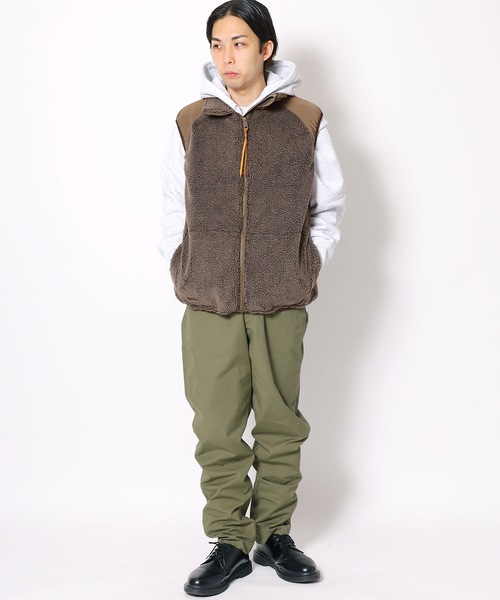 orSlow（オアスロウ）の「orSlow/オアスロウ BOA FLEECE VEST ボアフリースベスト（ベスト・メンズ・カーキ・2/3/4）」の16枚目の写真