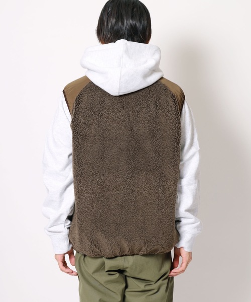 orSlow（オアスロウ）の「orSlow/オアスロウ BOA FLEECE VEST ボアフリースベスト（ベスト・メンズ・カーキ・2/3/4）」の17枚目の写真