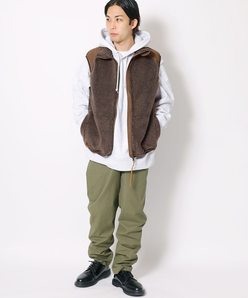 orSlow（オアスロウ）の「orSlow/オアスロウ BOA FLEECE VEST ボアフリースベスト（ベスト・メンズ・カーキ・2/3/4）」の6枚目の写真