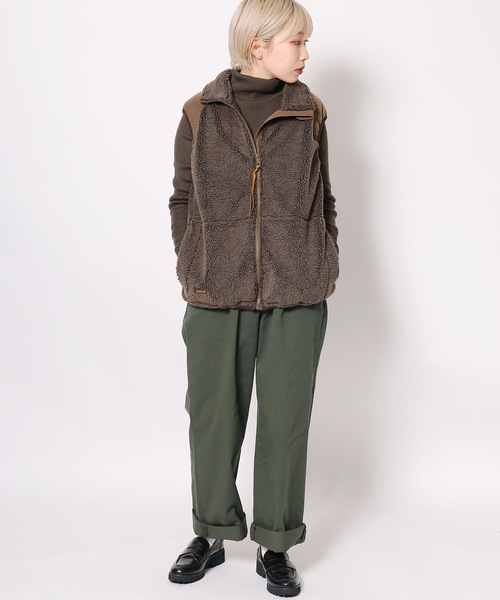 orSlow（オアスロウ）の「orSlow/オアスロウ BOA FLEECE VEST ボアフリースベスト（ベスト・メンズ・カーキ・2/3/4）」の11枚目の写真