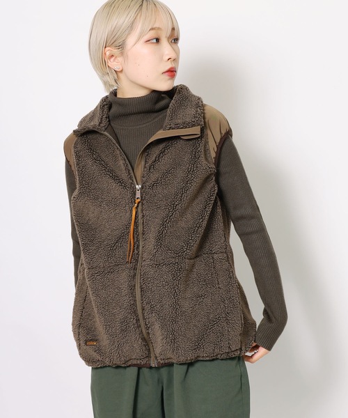 orSlow（オアスロウ）の「orSlow/オアスロウ BOA FLEECE VEST ボアフリースベスト（ベスト・メンズ・カーキ・2/3/4）」の8枚目の写真