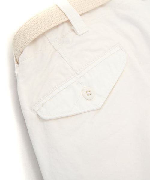 MASTER&Co（マスターアンドコー）の「MASTER&CO / マスター&コー：Short Chino Pant with Belt：MC075[STD]（その他パンツ・メンズ・ホワイト・M）」の10枚目の写真